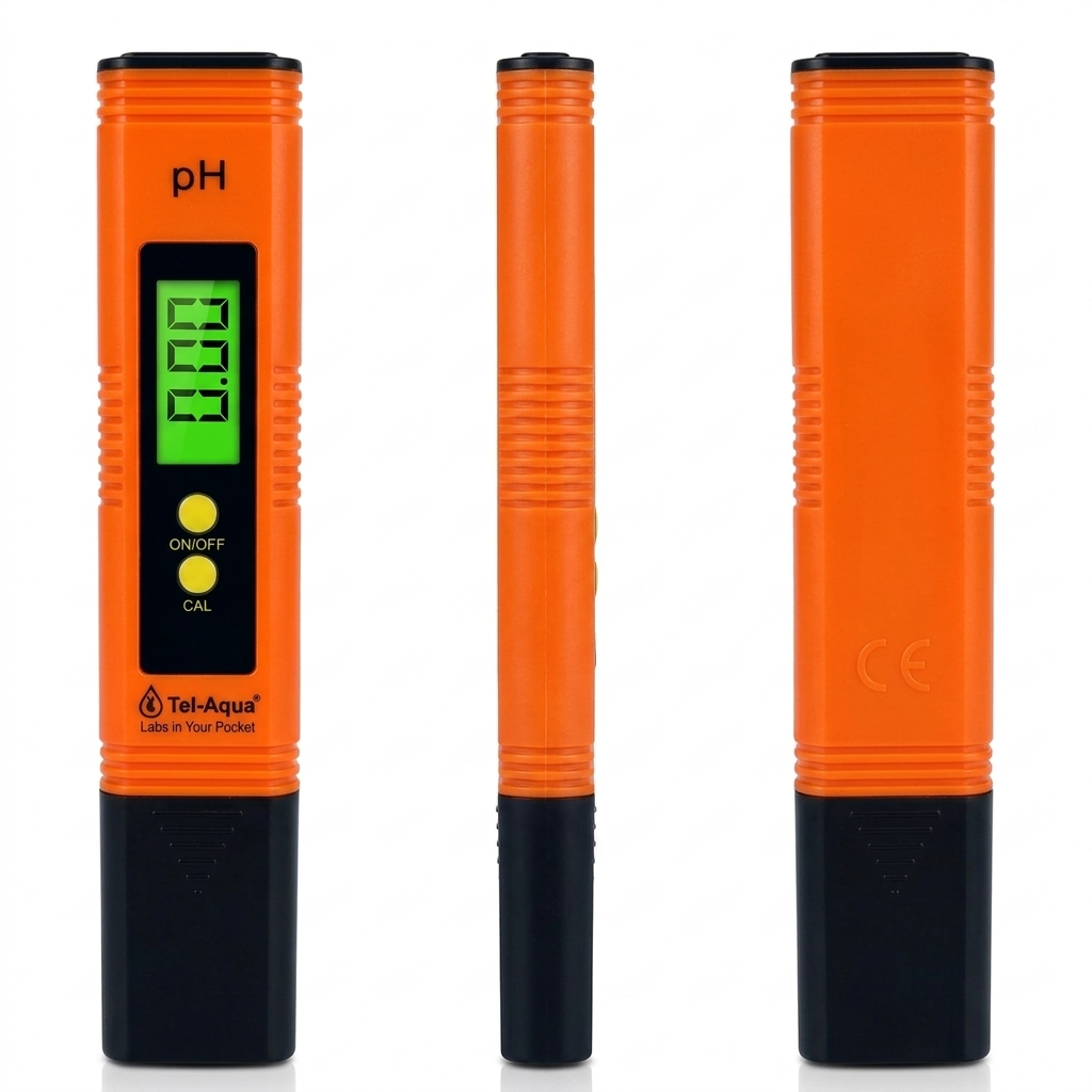 Tel-Aqua meter showing pH monitoring for fish farming