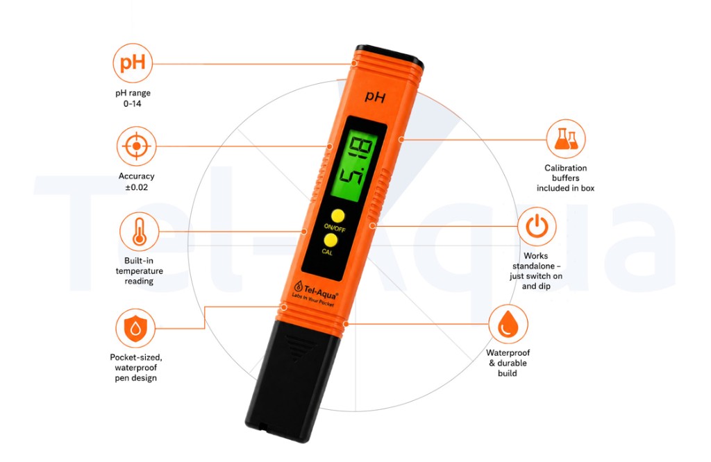 Tel-Aqua pH02 with feature callouts